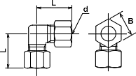 継手 鋼管用 外形寸法図