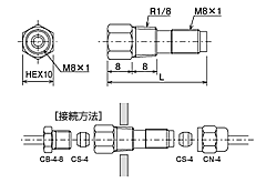 カップリング 外形寸法図
