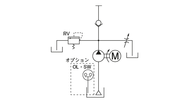 AMS 型（電動型微少量吐出ギアーポンプ）
ポンプ回路図