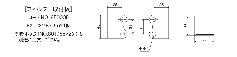 FX1 · F3D · FY20 · RF 型（ラインフィルター）外形寸法図