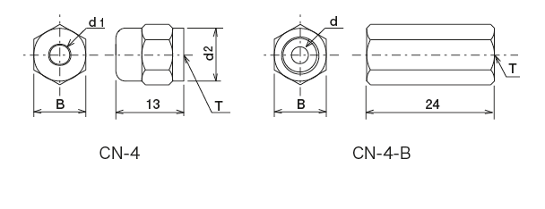 CN CB CS TI 型（壓縮件）尺寸