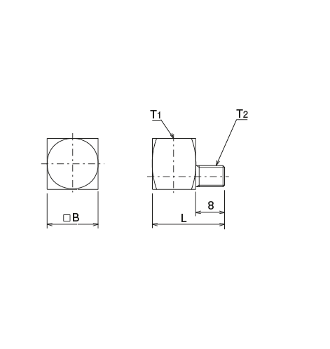 EA4 · EA6 · EAR 型（アダプター）
 外形寸法図