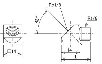 SC · EC · TC 型（コネクター）
 外形寸法図
