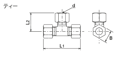 高圧継手（鋼管用）
 外形寸法図