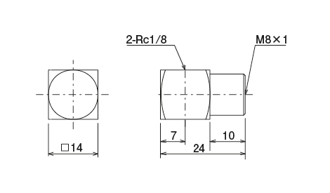 EA4 · EA6 · EAR 型（アダプター） 外形寸法図
