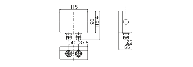 中継ボックス 外形寸法図