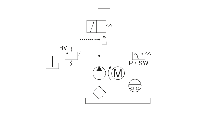 AMZ-III 型（電動間欠吐出型ギアーポンプ）
 ポンプ回路図