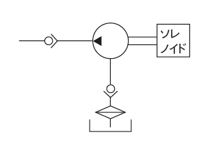 EX-5 型（電磁駆動間欠吐出型ピストンポンプ）
ポンプ回路図