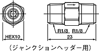抵抗式連続用バルブ コントロールユニット 外形寸法図