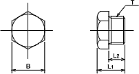 配管埋栓部品　クローサ・プラグ・ブランキング・プラグ　外形寸法図